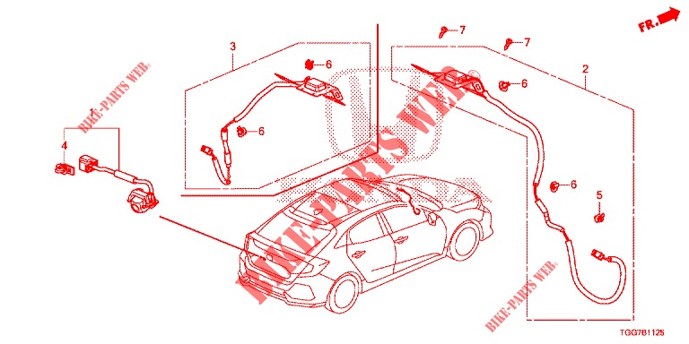 GPS ANTENNA / CAMERA REAR VIEW for Honda CIVIC TYPE R 5 Doors 6 speed manual 2017