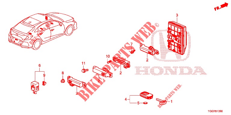 MODULE UNIT BODY CONTROL for Honda CIVIC TYPE R 5 Doors 6 speed manual 2017