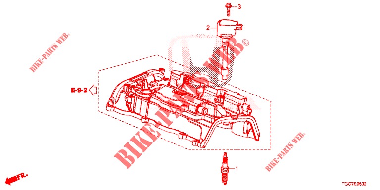 PLUG TOP COIL/PLUG (TYPE R) for Honda CIVIC TYPE R 5 Doors 6 speed manual 2017