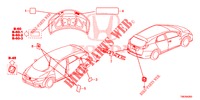 EMBLEMS/CAUTION LABELS  for Honda CIVIC TOURER DIESEL 1.6 COMFORT 5 Doors 6 speed manual 2014