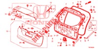 TAILGATE PANEL (2D)  for Honda CIVIC TOURER DIESEL 1.6 COMFORT 5 Doors 6 speed manual 2014