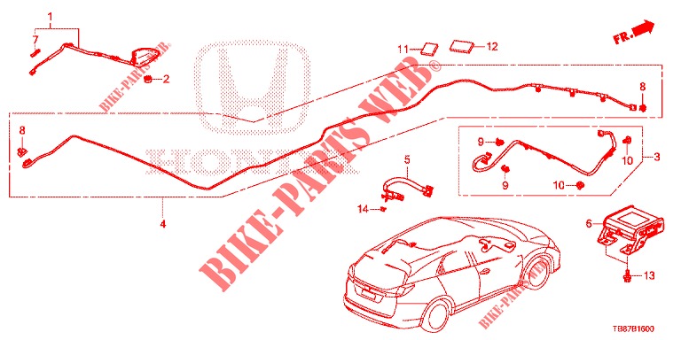 ANTENNA/SPEAKER (LH) for Honda CIVIC TOURER DIESEL 1.6 COMFORT 5 Doors 6 speed manual 2014