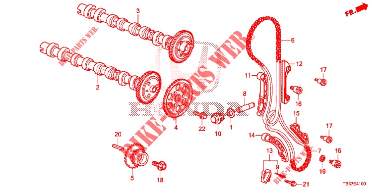 CAMSHAFT/CAM CHAIN (DIESEL) for Honda CIVIC TOURER DIESEL 1.6 COMFORT 5 Doors 6 speed manual 2014