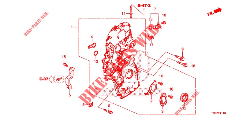 CHAIN CASE (DIESEL) for Honda CIVIC TOURER DIESEL 1.6 COMFORT 5 Doors 6 speed manual 2014