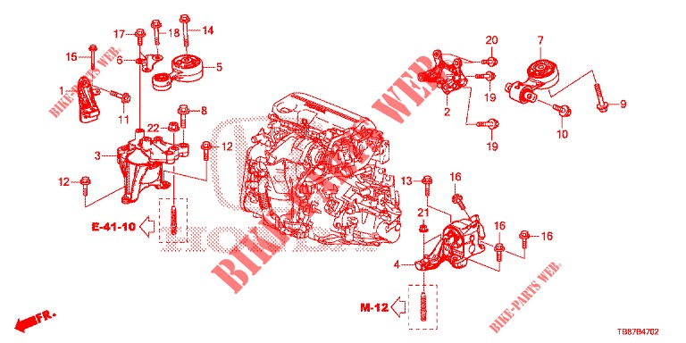 ENGINE MOUNTS (DIESEL) for Honda CIVIC TOURER DIESEL 1.6 COMFORT 5 Doors 6 speed manual 2014