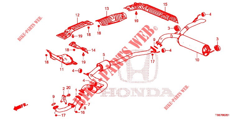 EXHAUST PIPE/SILENCER (DIESEL) for Honda CIVIC TOURER DIESEL 1.6 COMFORT 5 Doors 6 speed manual 2014