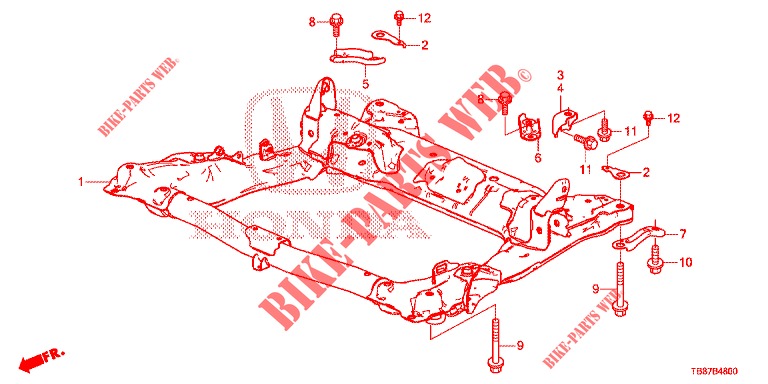 FRONT SUB FRAME  for Honda CIVIC TOURER DIESEL 1.6 COMFORT 5 Doors 6 speed manual 2014