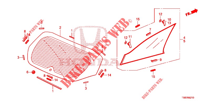 FRONT WINDSHIELD/ REAR WINDSHIELD  for Honda CIVIC TOURER DIESEL 1.6 COMFORT 5 Doors 6 speed manual 2014