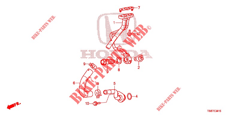 OIL PIPE OF TURBOCHARGER (DIESEL) for Honda CIVIC TOURER DIESEL 1.6 COMFORT 5 Doors 6 speed manual 2014