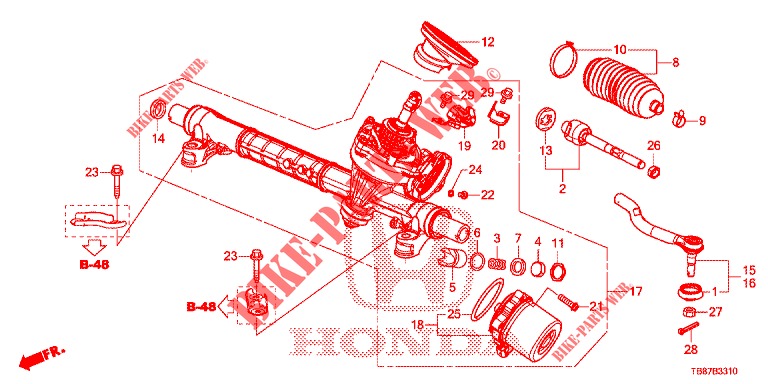 P.S. GEAR BOX (LH) for Honda CIVIC TOURER DIESEL 1.6 COMFORT 5 Doors 6 speed manual 2014