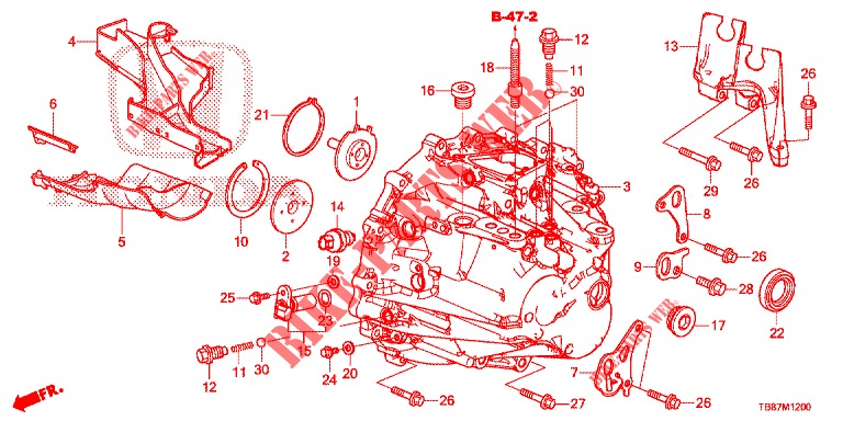 TRANSMISSION CASE (DIESEL) for Honda CIVIC TOURER DIESEL 1.6 COMFORT 5 Doors 6 speed manual 2014