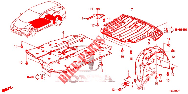 UNDER COVER  for Honda CIVIC TOURER DIESEL 1.6 COMFORT 5 Doors 6 speed manual 2014