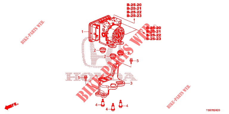 VSA MODULATOR (RH)('00 )  for Honda CIVIC TOURER DIESEL 1.6 COMFORT 5 Doors 6 speed manual 2014
