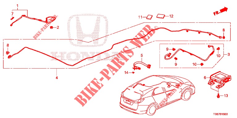 ANTENNA/SPEAKER (LH) for Honda CIVIC TOURER DIESEL 1.6 S 5 Doors 6 speed manual 2014