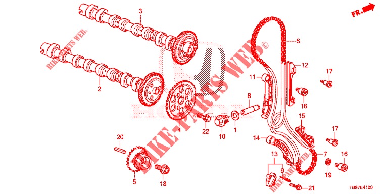 CAMSHAFT/CAM CHAIN (DIESEL) for Honda CIVIC TOURER DIESEL 1.6 S 5 Doors 6 speed manual 2014