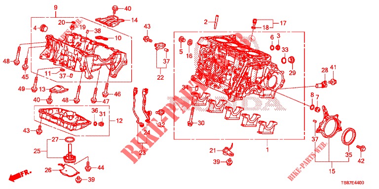CYLINDER BLOCK/OIL PAN (DIESEL) for Honda CIVIC TOURER DIESEL 1.6 S 5 Doors 6 speed manual 2014