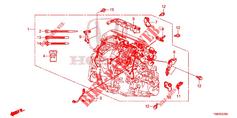 ENGINE WIRE HARNESS (DIESEL) for Honda CIVIC TOURER DIESEL 1.6 S 5 Doors 6 speed manual 2014