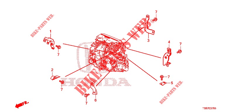 ENGINE WIRE HARNESS STAY (DIESEL) for Honda CIVIC TOURER DIESEL 1.6 S 5 Doors 6 speed manual 2014