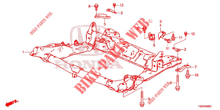 FRONT SUB FRAME  for Honda CIVIC TOURER DIESEL 1.6 S 5 Doors 6 speed manual 2014