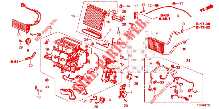 HEATER UNIT (LH) for Honda CIVIC TOURER DIESEL 1.6 S 5 Doors 6 speed manual 2014