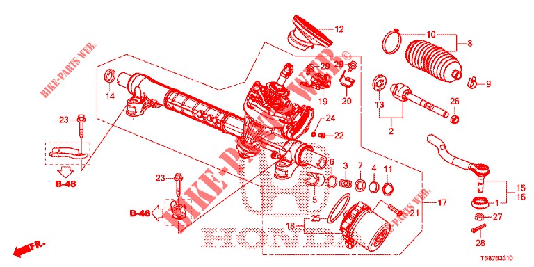 P.S. GEAR BOX (LH) for Honda CIVIC TOURER DIESEL 1.6 S 5 Doors 6 speed manual 2014