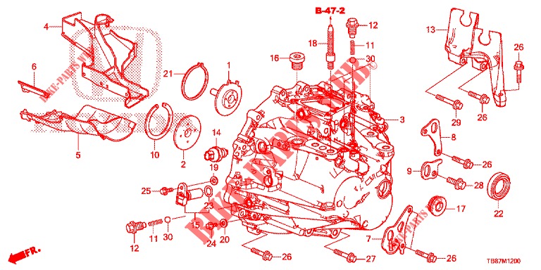 TRANSMISSION CASE (DIESEL) for Honda CIVIC TOURER DIESEL 1.6 S 5 Doors 6 speed manual 2014