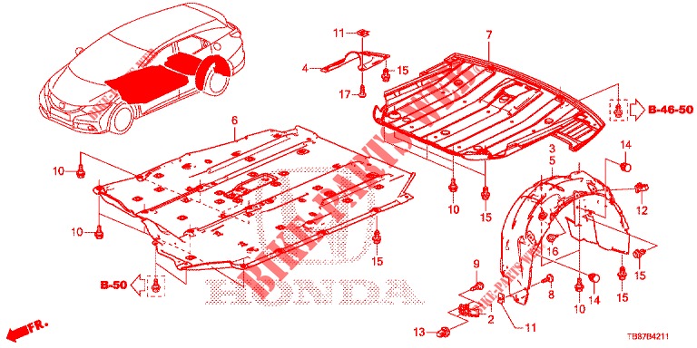 UNDER COVER  for Honda CIVIC TOURER DIESEL 1.6 S 5 Doors 6 speed manual 2014