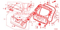 TAILGATE PANEL (2D)  for Honda CIVIC TOURER 1.8 COMFORT 5 Doors 6 speed manual 2014