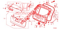 TAILGATE PANEL (2D)  for Honda CIVIC TOURER 1.8 COMFORT 5 Doors 5 speed automatic 2014