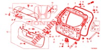 TAILGATE PANEL (2D)  for Honda CIVIC TOURER 1.8 EXECUTIVE 5 Doors 6 speed manual 2014