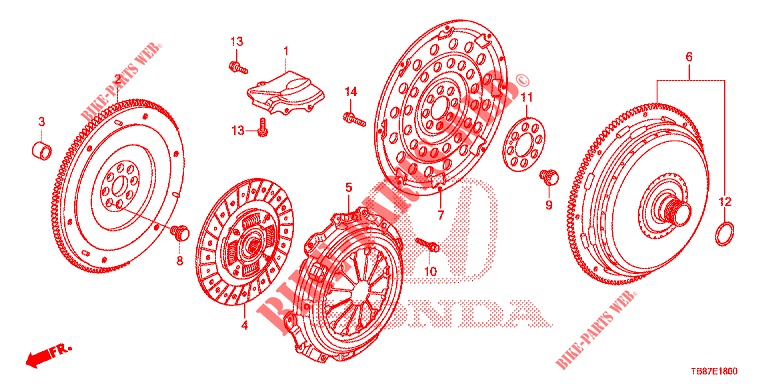 CLUTCH/TORQUE CONVERTER  for Honda CIVIC TOURER 1.8 LIFESTYLE 5 Doors 6 speed manual 2014