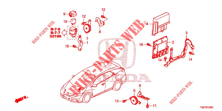 CONTROL UNIT (COMPARTIMENT MOTEUR) (1) for Honda CIVIC TOURER 1.8 LIFESTYLE 5 Doors 6 speed manual 2014