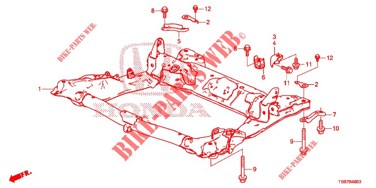 FRONT SUB FRAME  for Honda CIVIC TOURER 1.8 LIFESTYLE 5 Doors 6 speed manual 2014
