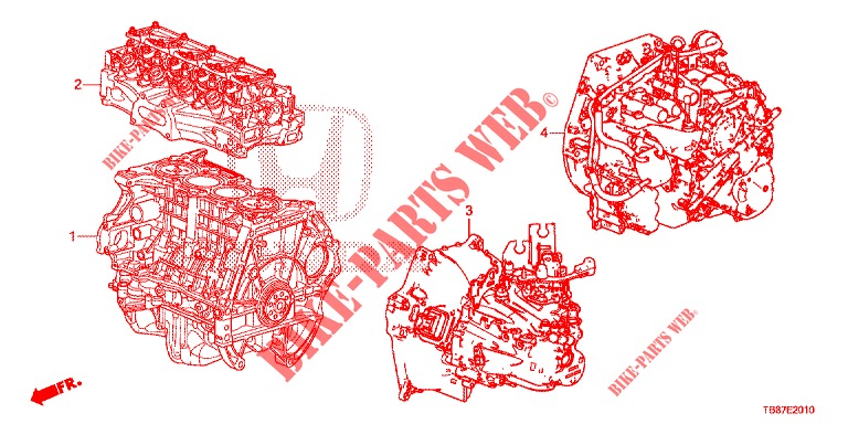 GASKET KIT/ENGINE ASSY./ TRANSMISSION ASSY.  for Honda CIVIC TOURER 1.8 LIFESTYLE 5 Doors 6 speed manual 2014