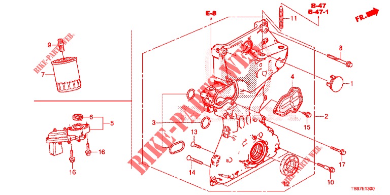 OIL PUMP (HMT)  for Honda CIVIC TOURER 1.8 LIFESTYLE 5 Doors 6 speed manual 2014