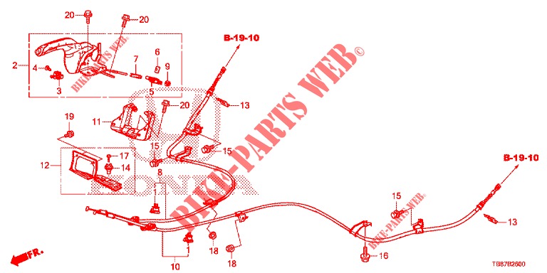 PARKING BRAKE (LH) for Honda CIVIC TOURER 1.8 LIFESTYLE 5 Doors 6 speed manual 2014
