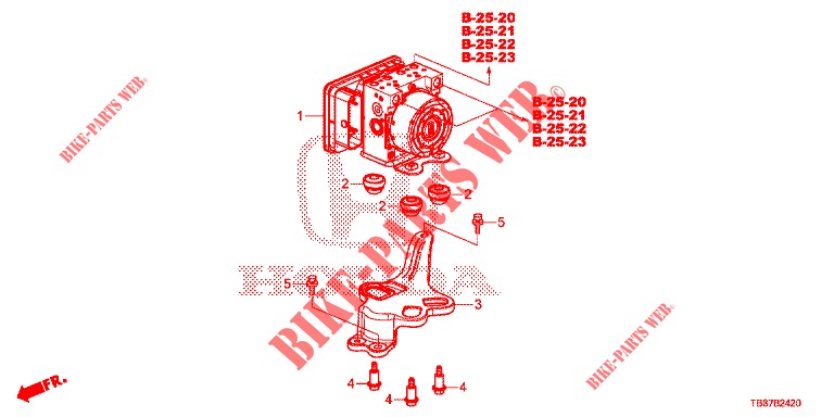 VSA MODULATOR (RH)('00 )  for Honda CIVIC TOURER 1.8 LIFESTYLE 5 Doors 6 speed manual 2014