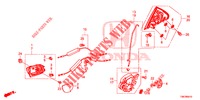 REAR DOOR LOCKS/OUTER HAN DLE  for Honda CIVIC TOURER 1.8 EXECUTIVE 5 Doors 6 speed manual 2014