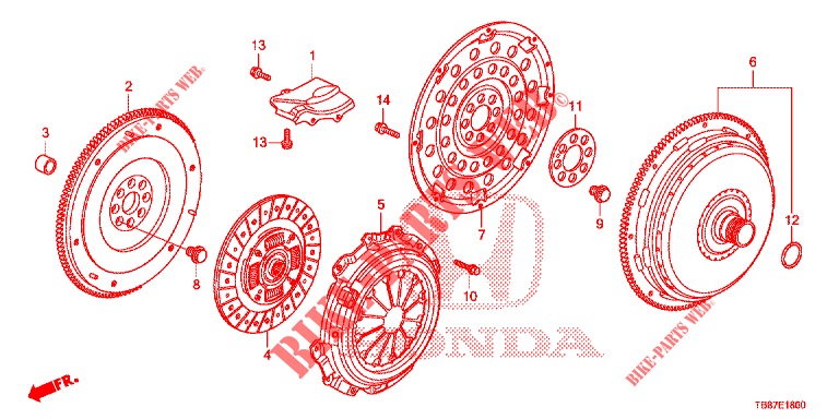 CLUTCH/TORQUE CONVERTER  for Honda CIVIC TOURER 1.8 EXECUTIVE 5 Doors 6 speed manual 2014