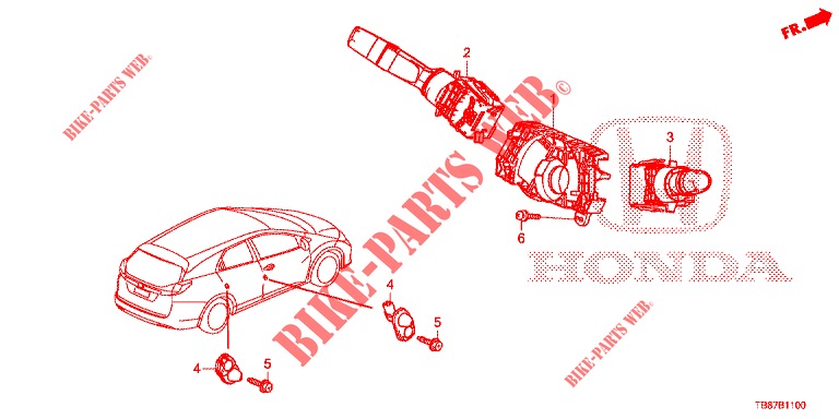 COMBINATION SWITCH  for Honda CIVIC TOURER 1.8 EXECUTIVE 5 Doors 6 speed manual 2014