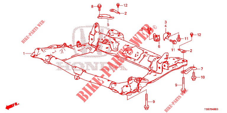 FRONT SUB FRAME  for Honda CIVIC TOURER 1.8 EXECUTIVE 5 Doors 6 speed manual 2014