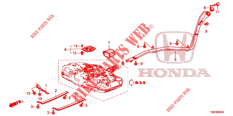 FUEL FILLER PIPE  for Honda CIVIC TOURER 1.8 EXECUTIVE 5 Doors 6 speed manual 2014