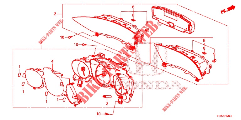 SPEEDOMETER  for Honda CIVIC TOURER 1.8 EXECUTIVE 5 Doors 6 speed manual 2014