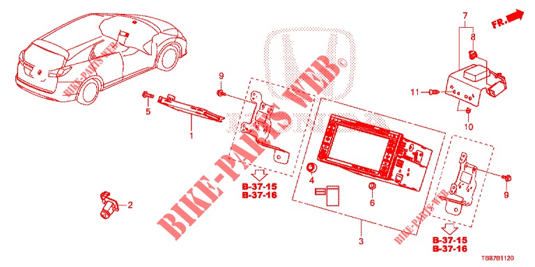 NAVI ATTACHMENT KIT  for Honda CIVIC TOURER 1.8 EXECUTIVE 5 Doors 5 speed automatic 2014