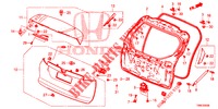 TAILGATE PANEL (2D)  for Honda CIVIC TOURER DIESEL 1.6 COMFORT 5 Doors 6 speed manual 2015