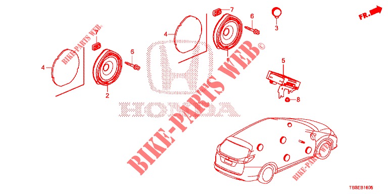 ANTENNA/SPEAKER  for Honda CIVIC TOURER DIESEL 1.6 COMFORT 5 Doors 6 speed manual 2015