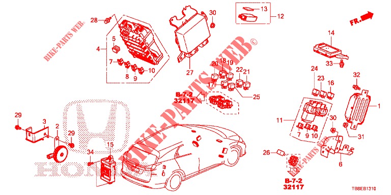 CONTROL UNIT (CABINE) (1) (LH) for Honda CIVIC TOURER DIESEL 1.6 COMFORT 5 Doors 6 speed manual 2015