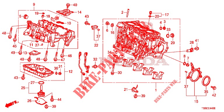 CYLINDER BLOCK/OIL PAN (DIESEL) for Honda CIVIC TOURER DIESEL 1.6 COMFORT 5 Doors 6 speed manual 2015