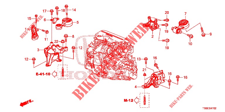 ENGINE MOUNTS (DIESEL) for Honda CIVIC TOURER DIESEL 1.6 COMFORT 5 Doors 6 speed manual 2015