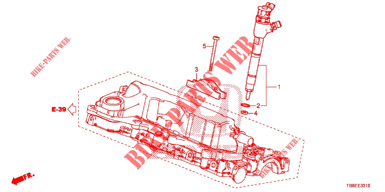 FUEL INJECTOR (DIESEL) for Honda CIVIC TOURER DIESEL 1.6 COMFORT 5 Doors 6 speed manual 2015